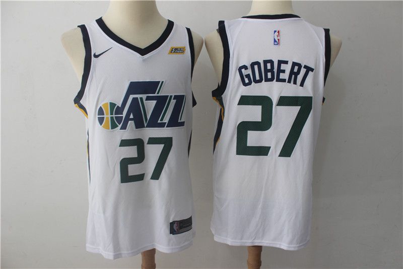Men Utah Jazz #27 Gobert White Nike NBA Jerseys->->NBA Jersey